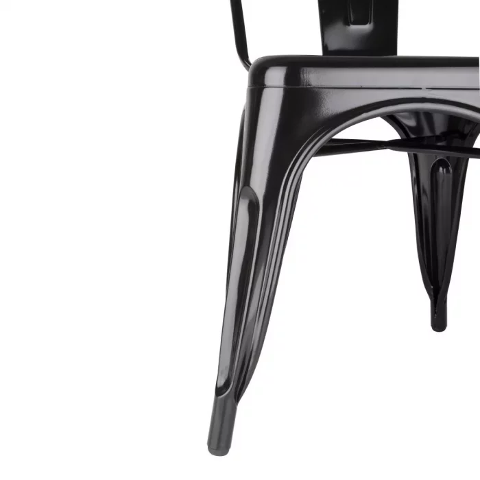 Bolero Bistro Steel Side Chairs Black (Pack of 4) - Image 7