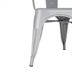Bolero Bistro Steel Side Chairs Grey (Pack of 4) - Image 9