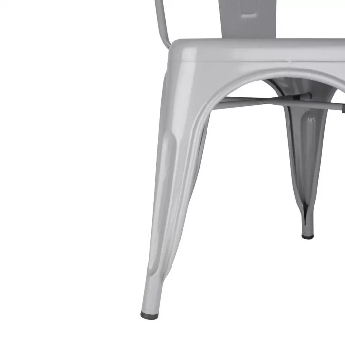 Bolero Bistro Steel Side Chairs Grey (Pack of 4) - Image 9