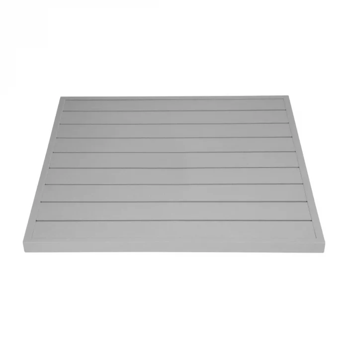 Bolero Aluminium Square Table Top Light Grey 700mm - Image 3