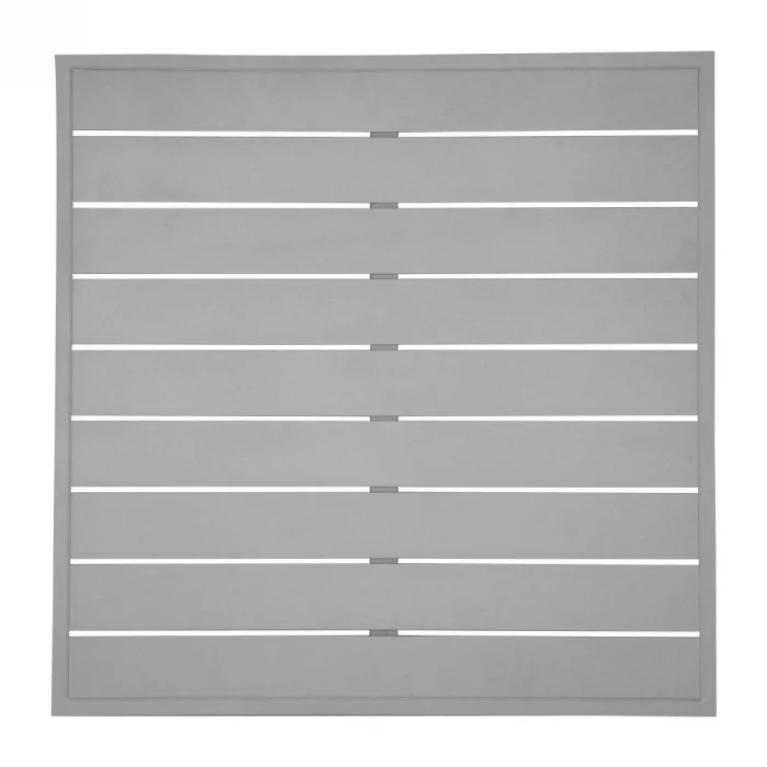 Bolero Aluminium Square Table Top Light Grey 700mm - Image 1