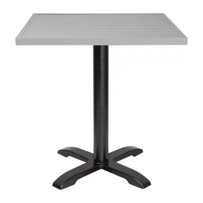 Bolero Aluminium Square Table Top Light Grey 700mm - Image 5