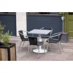 Bolero Aluminium Square Table Top Light Grey 700mm - Image 8