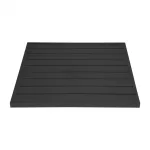 Bolero Aluminium Square Table Top Black 700mm - Image 3