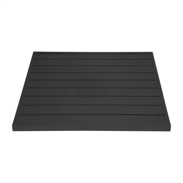 Bolero Aluminium Square Table Top Black 700mm - Image 3