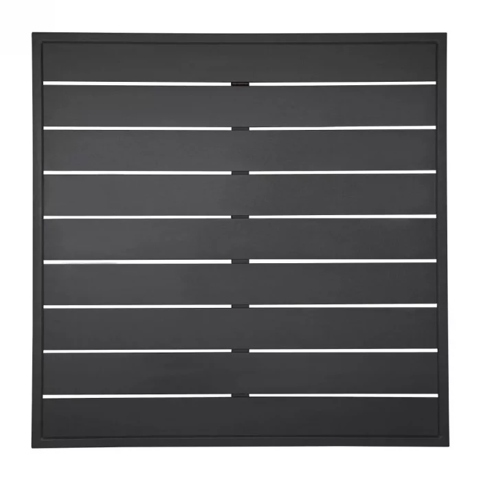 Bolero Aluminium Square Table Top Black 700mm - Image 1