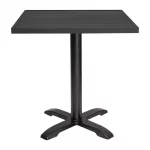 Bolero Aluminium Square Table Top Black 700mm - Image 5