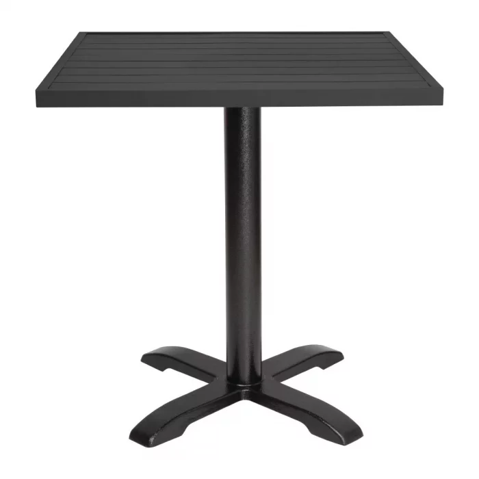 Bolero Aluminium Square Table Top Black 700mm - Image 5