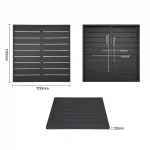 Bolero Aluminium Square Table Top Black 700mm - Image 8