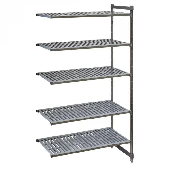 Cambro Camshelving Basics Plus Add-On Unit 5 Tier With Vented Shelves 2140H x 1175W x 460D mm - Image 1