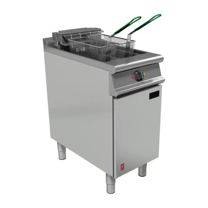 Falcon Dominator Plus Twin Basket Fryer with Fryer Angel on Feet - Image 1