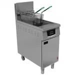 Falcon 400 Series Single Pan Twin Basket Gas Filtration Fryer Programmable with Fryer Angel Natural Gas
