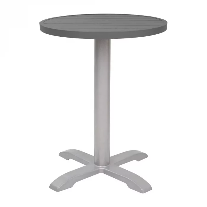 Bolero Aluminium Round Table Top Dark Grey 580mm - Image 5