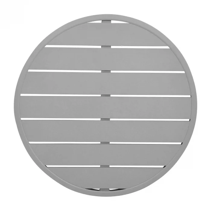 Bolero Aluminium Round Table Top Light Grey 580mm - Image 1