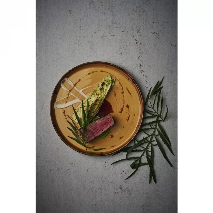 Dudson Harvest Walled Plates Mustard 210mm (Pack of 6) - Image 2
