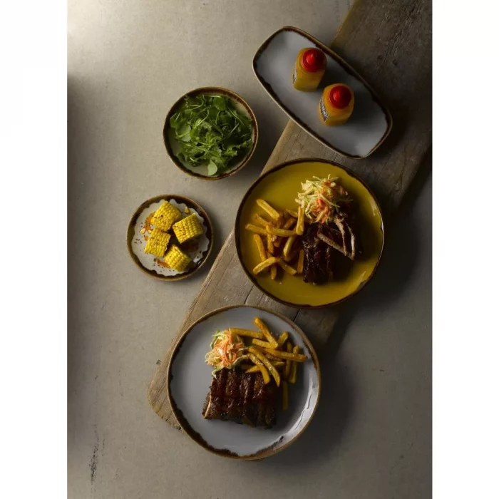 Dudson Harvest Walled Plates Mustard 210mm (Pack of 6) - Image 3
