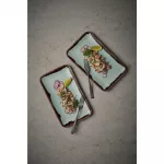 Dudson Harvest  Organic Rectangular Plates Turquoise 270mm (Pack of 12) - Image 2