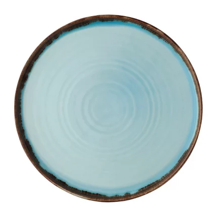 Dudson Harvest Walled Plates Turquoise 260mm (Pack of 6)