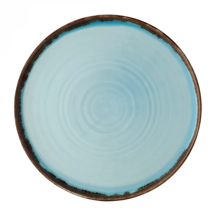 Dudson Harvest Walled Plates Turquoise 260mm (Pack of 6) - Image 1
