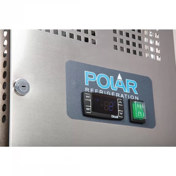 Polar U-Series Slimline Double Door Counter Fridge 228Ltr - Image 12