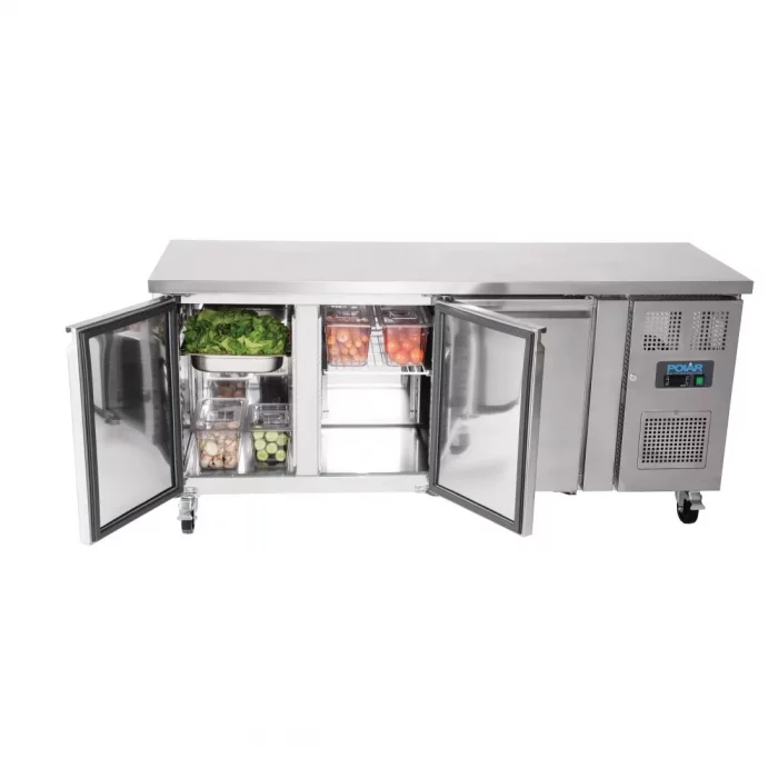 Polar U-Series Slimline Triple Door Counter Fridge 339Ltr - Image 7