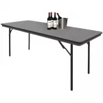 Bolero ABS Rectangular Folding Table Grey 6ft (Single) - Image 4