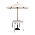 Bolero Bistro Galvanised Steel Square Table 668mm (Single) - Image 4