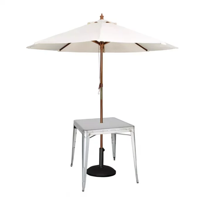 Bolero Bistro Galvanised Steel Square Table 668mm (Single) - Image 4