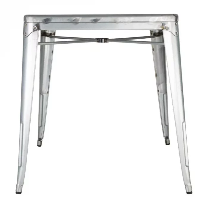 Bolero Bistro Galvanised Steel Square Table 668mm (Single) - Image 7