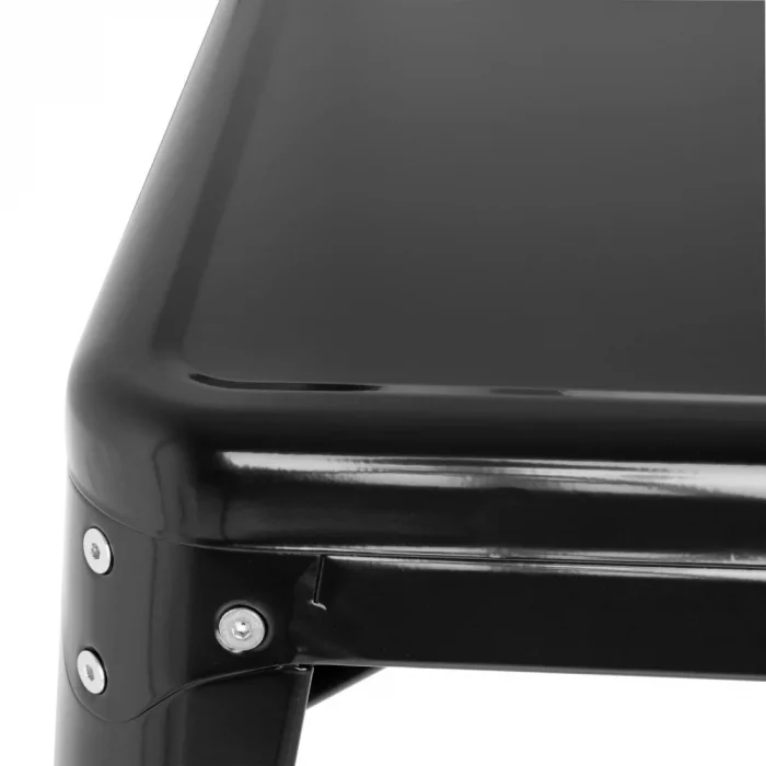 Bolero Bistro Steel Square Table Black 668mm (Single) - Image 8