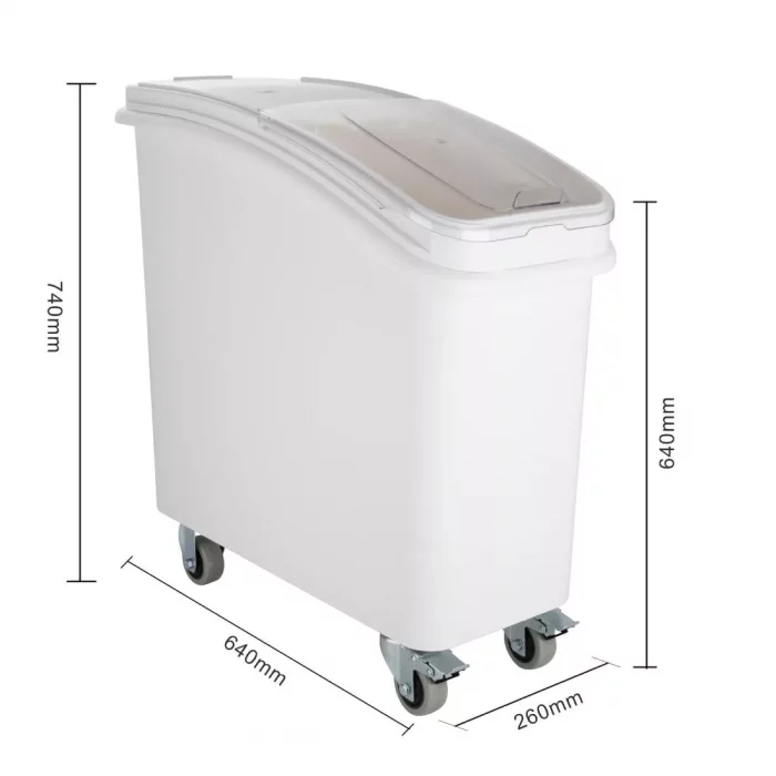 Vogue Polypropylene Ingredient Bin with Scoop 81Ltr - Image 5