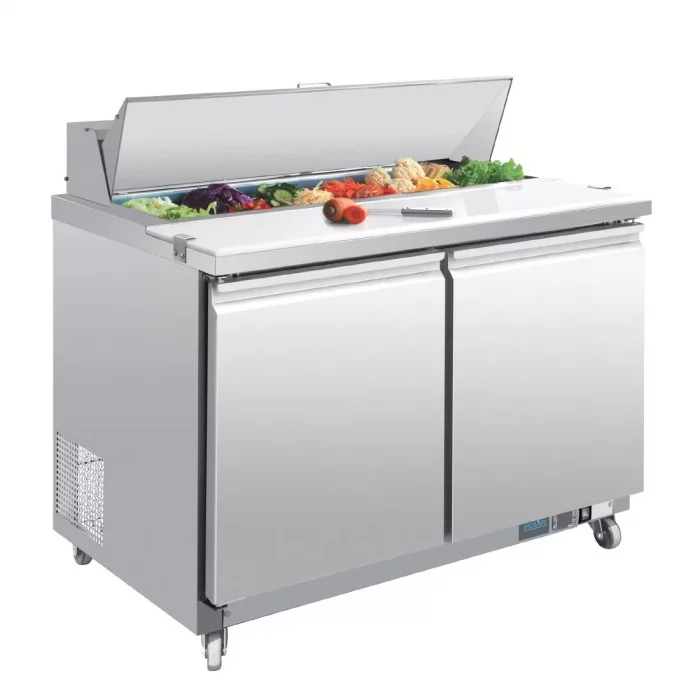 Polar U-Series Double Door Prep Counter Fridge 405Ltr - Image 1