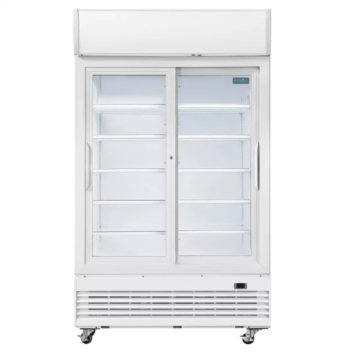 Polar G-Series Upright Display Cooler with Light Box 950Ltr with Sliding Doors - Image 3