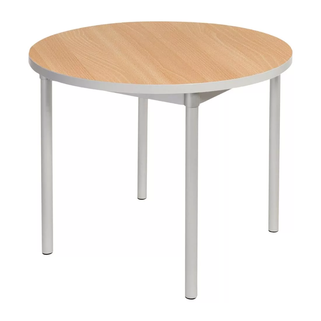 ge965_wood.jpg Gopak Enviro Indoor Beech Effect Round Dining Table 900mm - Image 1