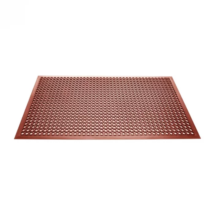 Jantex Rubber Grease Resistant Anti Fatigue Mat Red 1500 x 900mm - Image 2