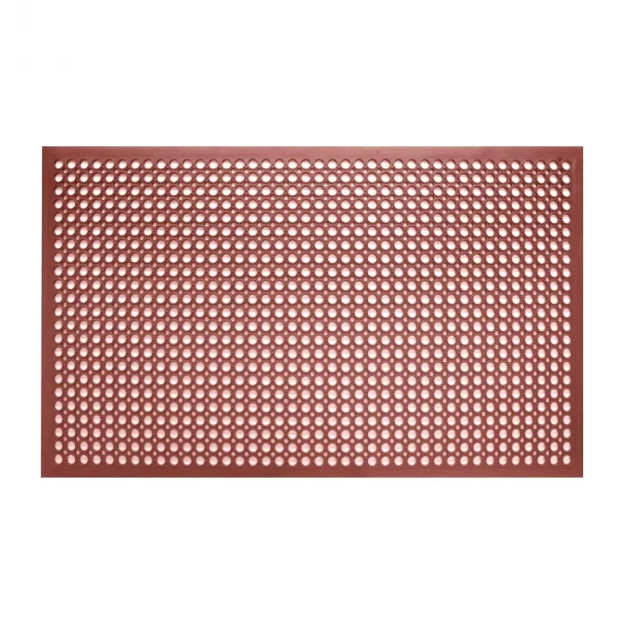 Jantex Rubber Grease Resistant Anti Fatigue Mat Red 1500 x 900mm - Image 1