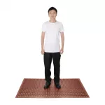 Jantex Rubber Grease Resistant Anti Fatigue Mat Red 1500 x 900mm - Image 4