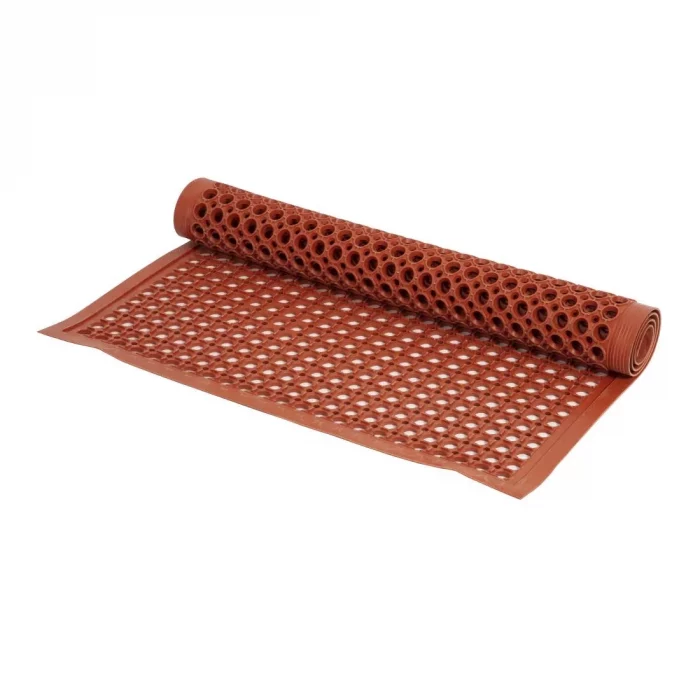 Jantex Rubber Grease Resistant Anti Fatigue Mat Red 1500 x 900mm - Image 6