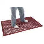 Jantex Rubber Grease Resistant Anti Fatigue Mat Red 1500 x 900mm - Image 9