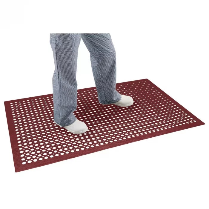 Jantex Rubber Grease Resistant Anti Fatigue Mat Red 1500 x 900mm - Image 9
