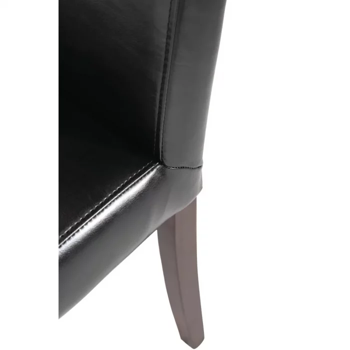Bolero Faux Leather Dining Chair Black (Pack of 2) - Image 7