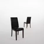 Bolero Faux Leather Dining Chair Black (Pack of 2) - Image 8
