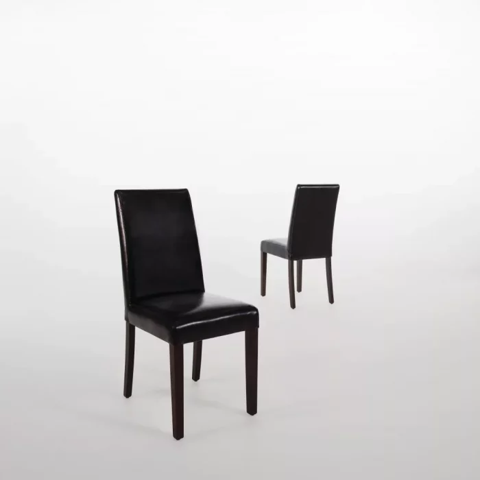 Bolero Faux Leather Dining Chair Black (Pack of 2) - Image 8