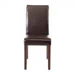 Bolero Faux Leather Dining Chairs Dark Brown (Pack of 2) - Image 4