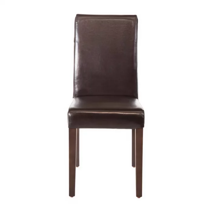 Bolero Faux Leather Dining Chairs Dark Brown (Pack of 2) - Image 4