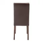 Bolero Faux Leather Dining Chairs Dark Brown (Pack of 2) - Image 6