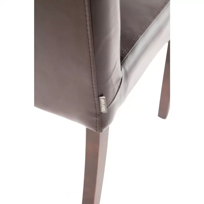 Bolero Faux Leather Dining Chairs Dark Brown (Pack of 2) - Image 7