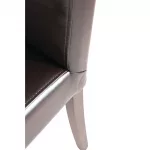 Bolero Faux Leather Dining Chairs Dark Brown (Pack of 2) - Image 8