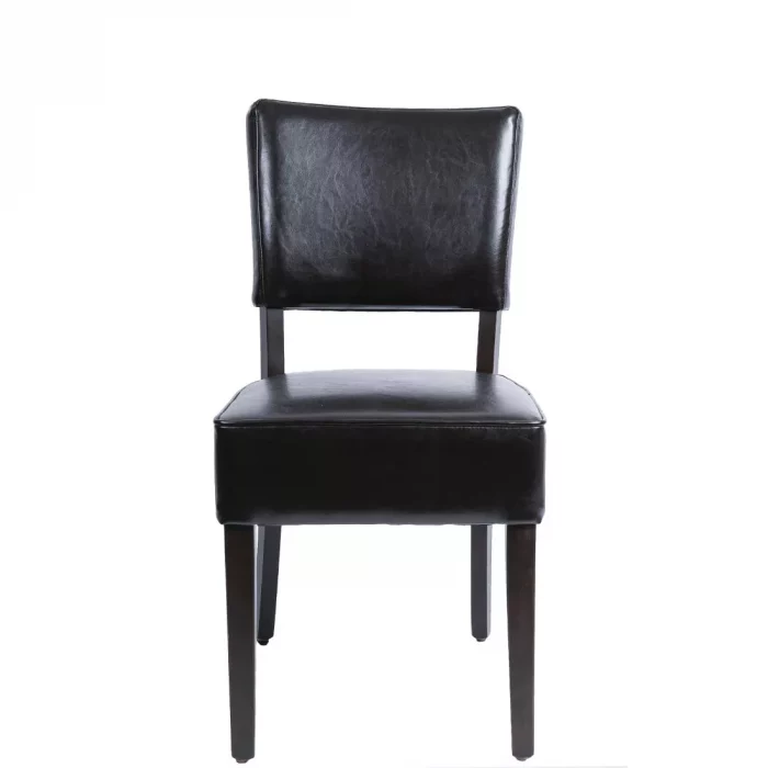 Bolero Chunky Faux Leather Chairs Dark Brown (Pack of 2) - Image 5