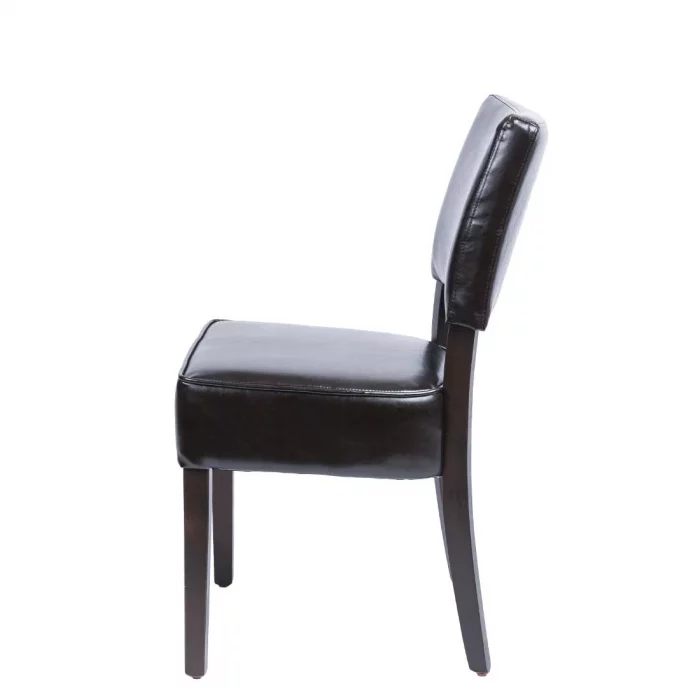 Bolero Chunky Faux Leather Chairs Dark Brown (Pack of 2) - Image 6